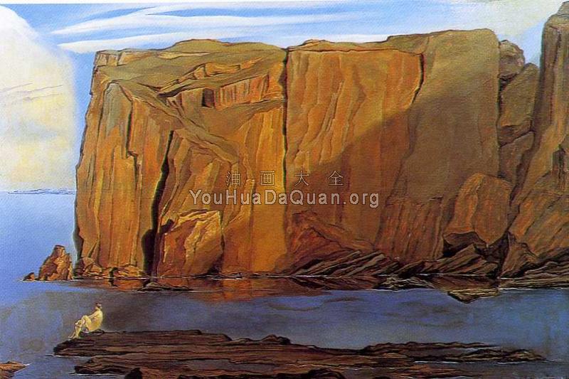 岩石上的女人 - 萨尔瓦多·达利